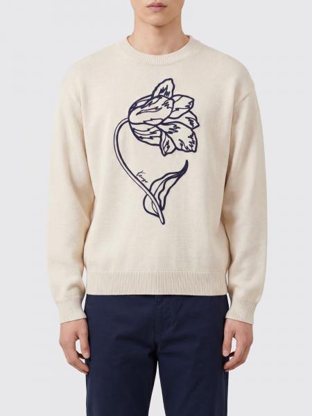 Floral Wool and Cotton Blend Jumper Kenzo with Embroidered Logo