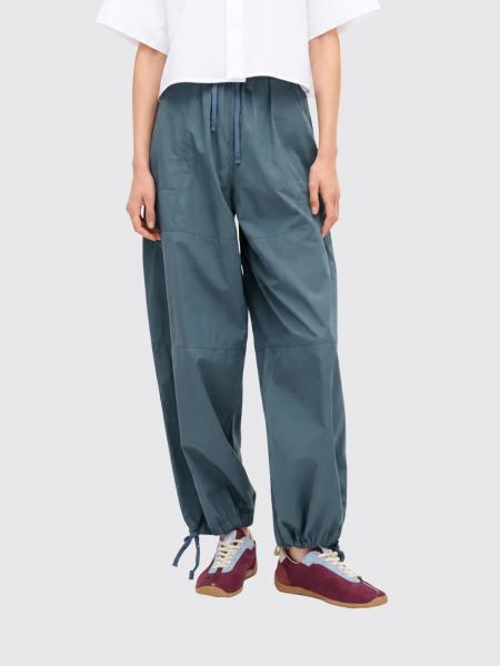 Kenzo High-Waisted Wide-Leg Cotton-Blend Trousers with Drawstring