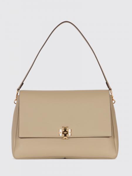 Tory Burch Charlie Large Smooth Leather Shoulder Bag with Double T Logo