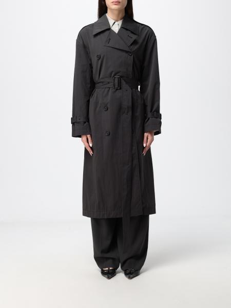 Toteme Double-Breasted Cotton-Blend Trench Coat with Adjustable Belt