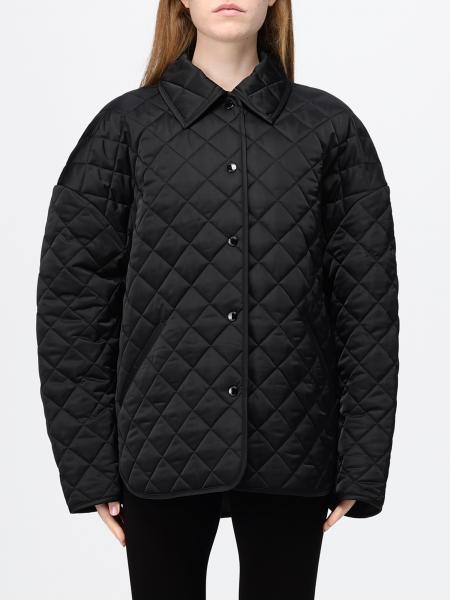 Oversized Quilted Nylon Toteme Shirt Jacket with Dropped Shoulders