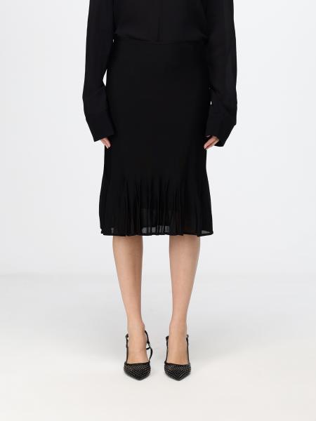 High-Waisted Midi Pencil Skirt Toteme in Viscose with Side Zip Closure
