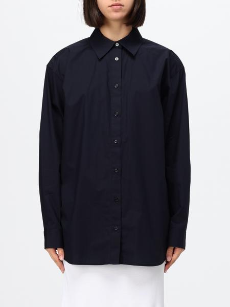 Relaxed Fit Shirt Toteme in Cotton Poplin with Dropped Shoulders