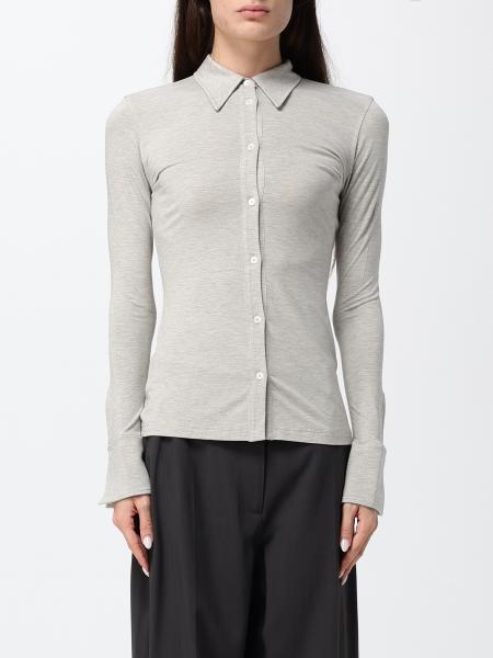 Long-Sleeved Knit Jersey Shirt Toteme with a Slim Fit and French Collar