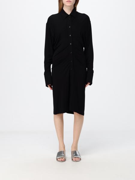 Long-Sleeved Midi Shirt Dress Toteme in Viscose with a Classic Collar