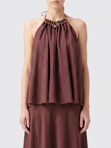 Draped Silk Halterneck Top Zimmermann with Beaded Detail