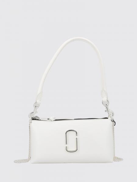 Marc Jacobs The Pochette Saffiano Leather Shoulder Bag with Metal Chain