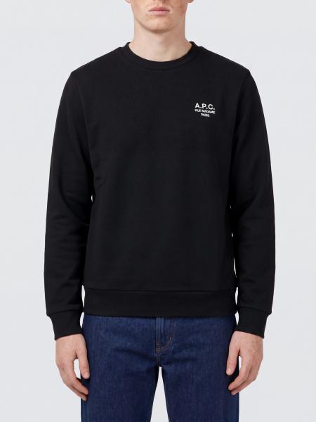 A.P.C. Crewneck Sweatshirt in Organic Cotton with Contrasting Logo