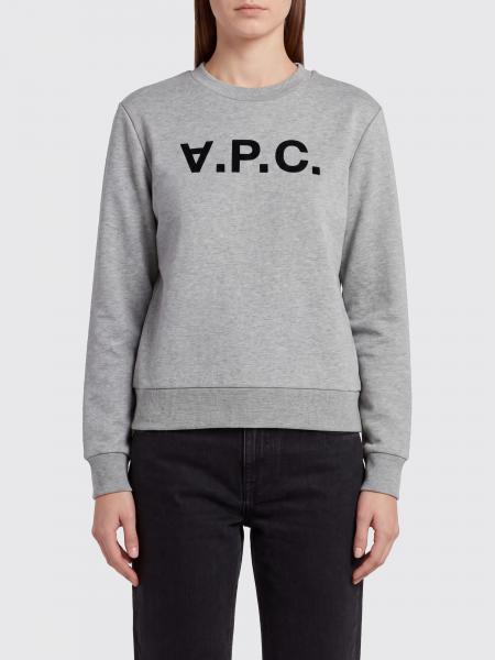 Crewneck Sweatshirt A.P.C. in Organic Cotton with Contrast Logo