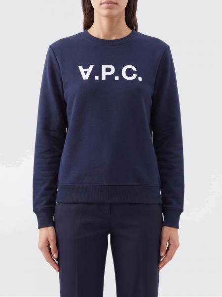 Crewneck Sweatshirt A.P.C. in Organic Cotton with Contrast Logo