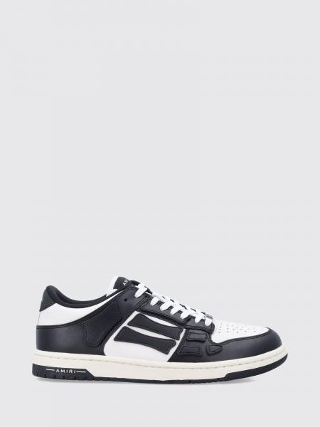 Baskets basses Skel Amiri en cuir bicolore avec bout perforé et cheville rembourrée