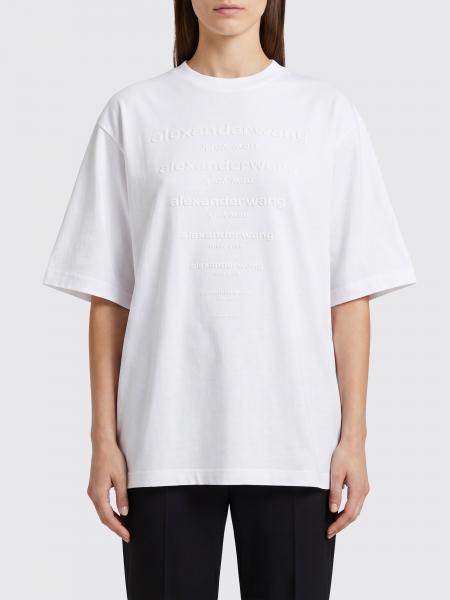 Oversized Crewneck Cotton T-Shirt Alexander Wang with Dropped Shoulders