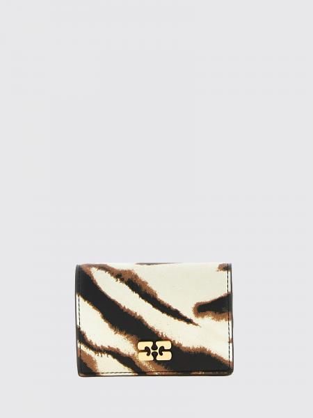 Bou Zebra-Print Faux Leather Wallet Ganni with Butterfly Logo