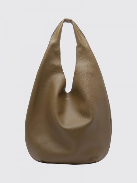 Le Neige Large Shoulder Bag A.P.C. in Grained Leather with Laminated Logo