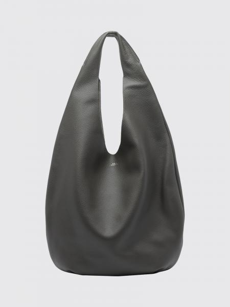 Le Neige Large Shoulder Bag A.P.C. in Grained Leather with Laminated Logo