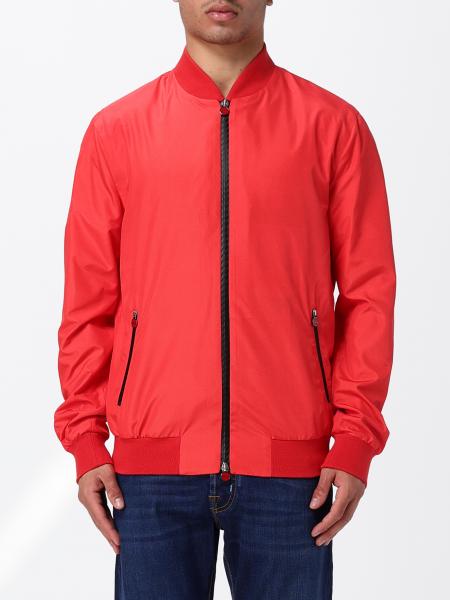 Kiton Stretch Technical Fabric Bomber Jacket with Zip Closure