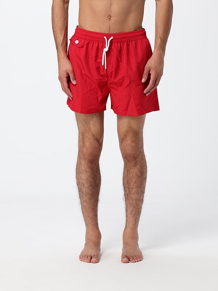 Shorts da mare Kiton in poliestere con vita elasticizzata