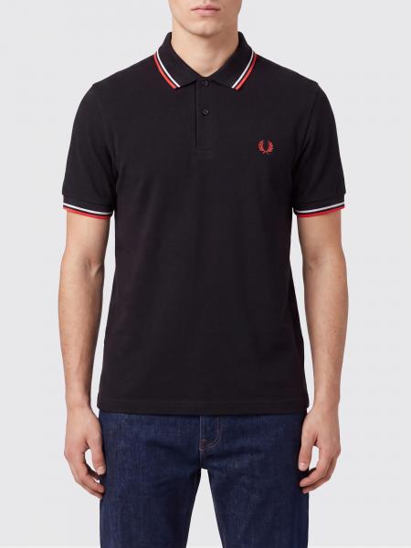 Fred Perry Cotton Polo Shirt with Contrast Tipping and Embroidered Logo
