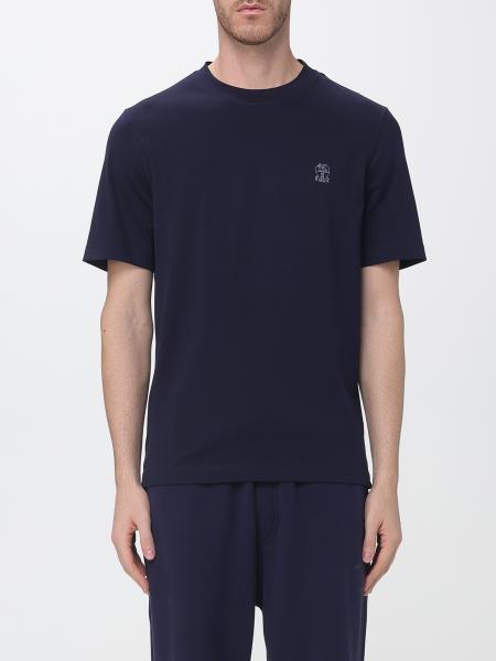 Brunello Cucinelli Cotton Crew-Neck T-Shirt with Contrast Logo