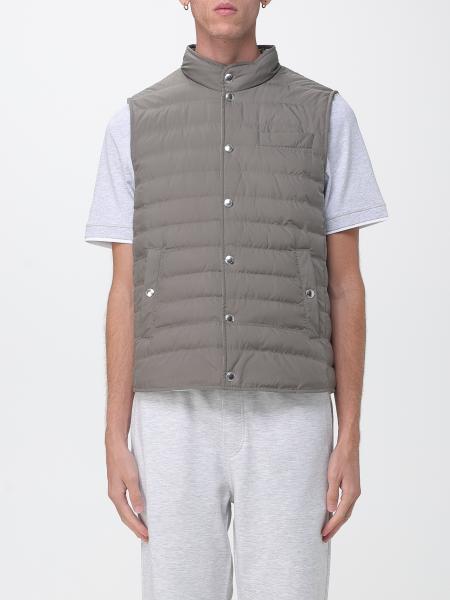 Brunello Cucinelli Water-Repellent Nylon Padded Gilet with High Neck
