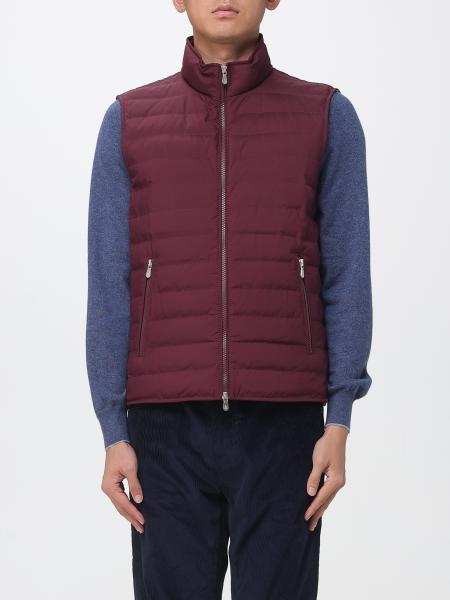 Quilted and Padded Gilet Brunello Cucinelli in Nylon with a High Neck