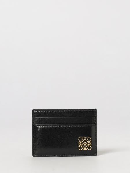 Portacarte piatto Puffer Anagram Loewe in nappa con logo monogram