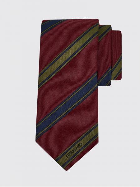 Ferragamo Bicolor Striped Tie in Pure Jacquard Silk