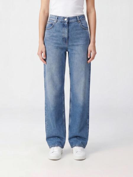 Calvin Klein High-Waisted Straight Jeans in Cotton Denim