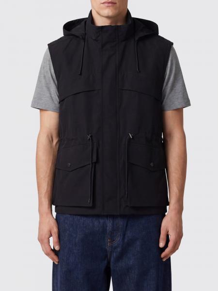 Gilet tecnico Auralee in lana con tasche a toppa e chiusura a scomparsa