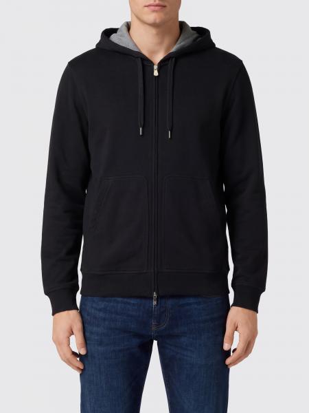 Full-Zip Cotton Hoodie with Drawstring Brunello Cucinelli