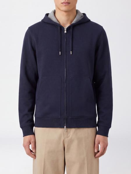 Sudadera Brunello Cucinelli de algodón con cremallera completa y capucha con cordón
