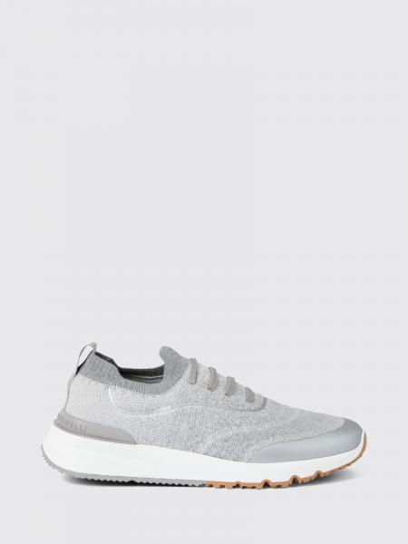 Brunello Cucinelli Bicolour Stretch Technical Fabric Low-Top Trainers