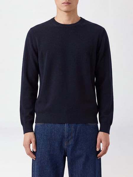 Crewneck Cashmere Jumper Brunello Cucinelli with Ribbed Trims