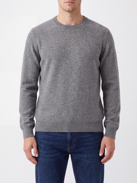Pullover girocollo Brunello Cucinelli in cashmere con bordi a costine