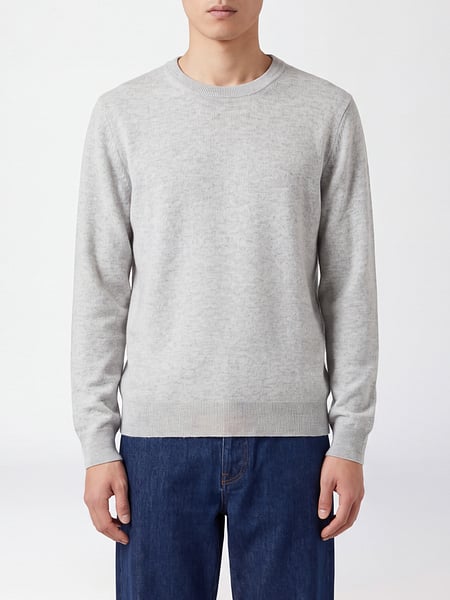 Pullover girocollo Brunello Cucinelli in cashmere con bordi a costine