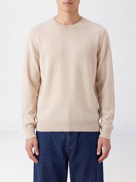 Pullover girocollo Brunello Cucinelli in cashmere con bordi a costine