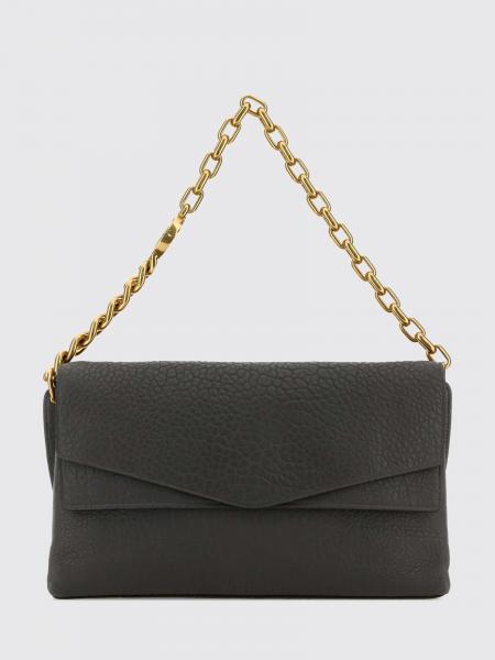 Borsa a spalla Gucci in pelle a grana con manico a catena amovibile
