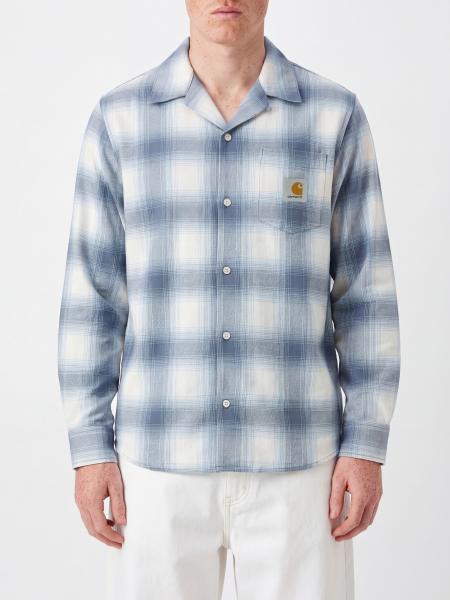 CARHARTT WIP 체크 코튼 쿠반 칼라 셔츠