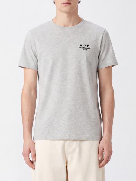 Slim Fit A.P.C. Cotton T-shirt with Contrast Logo