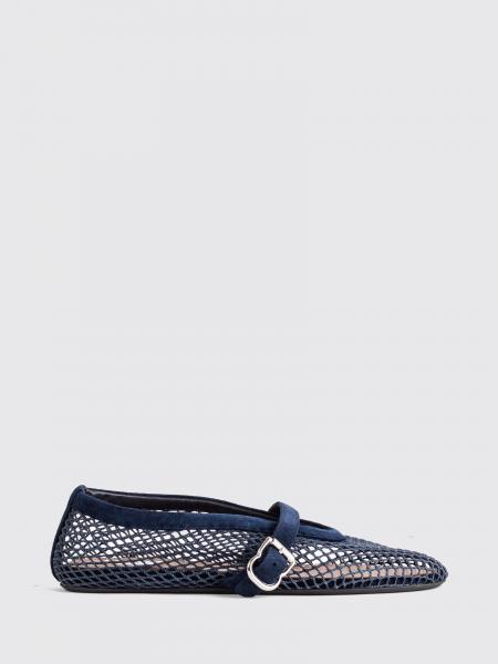 Mesh and Leather Mary Jane Ballet Flats Alaïa with Adjustable Strap