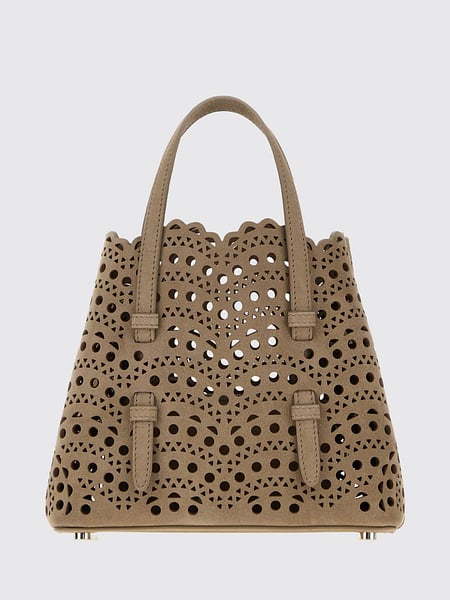 ALAÏA Mina 镂孔牛巴革手提包附可拆卸小袋