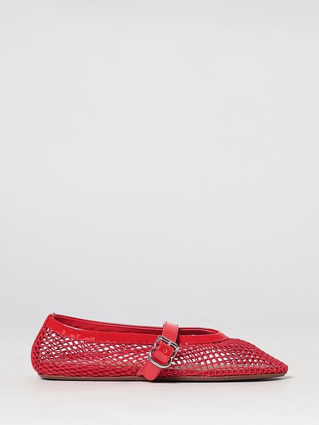 Mary Jane Mesh and Patent Leather Ballerina Flats Alaïa with Strap
