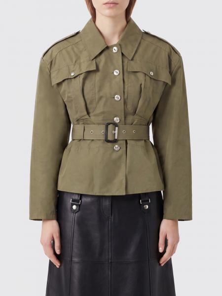 Belted Cotton-Blend Shirt Jacket McQueen with Epaulettes and Patch Pockets