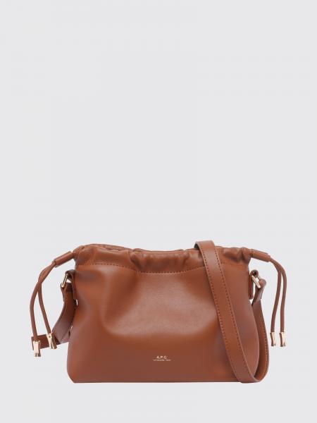A.P.C. Ninon Mini Synthetic Leather Crossbody Bag with Drawstring Closure