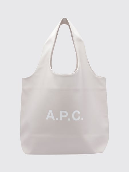 Borsa a spalla grande Ninon A.P.C. in pelle sintetica riciclata con logo stampato