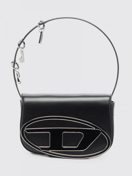 1DR Mini Bag Diesel in Smooth Leather with Oval D Logo and Removable Charm