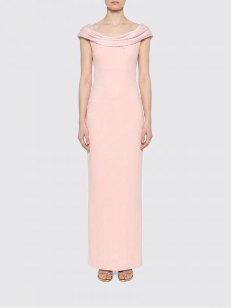 Adele Off-The-Shoulder Draped Satin Long Evening Gown Solace London