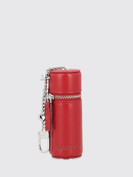 Marc Jacobs The Lipstick Cylindrical Leather Keychain with Charm and Zip