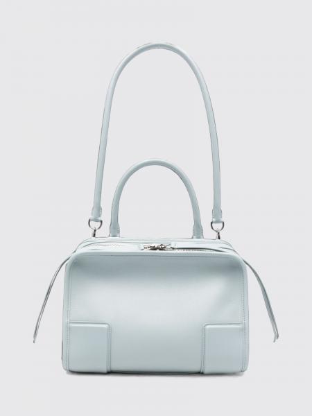 Loewe Small Amazona Calfskin Leather Handbag with Embossed Logo
