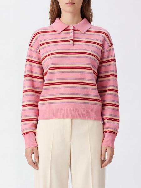 Gestreiftes Slim Fit Langarm-Poloshirt Guest in Residence aus Kaschmir